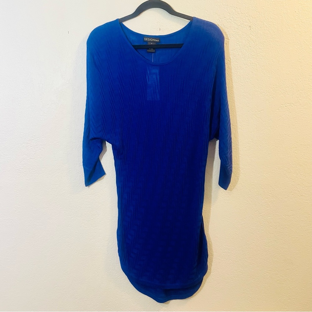 NWT Design 365- Royal Blue, Soft & Stretchy Tunic/Mini Dress Size Small
